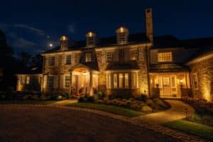 Outdoor lighting on a home