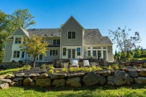 Retaining wall at a Chester County home