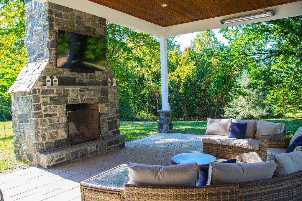 Fireplace by JHL Landscaping